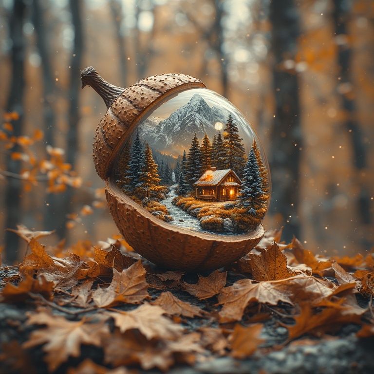Land in an acorn