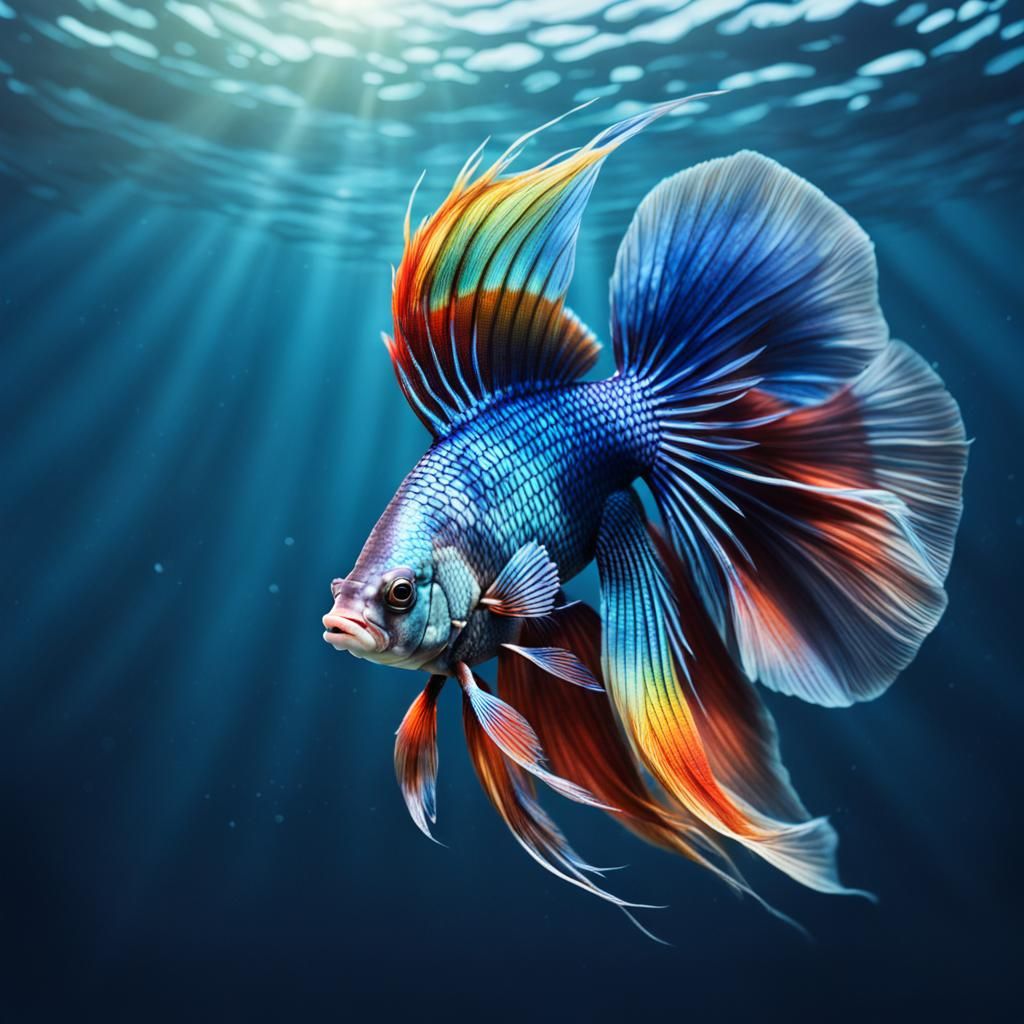 Beta fish  by @NovemberFox
