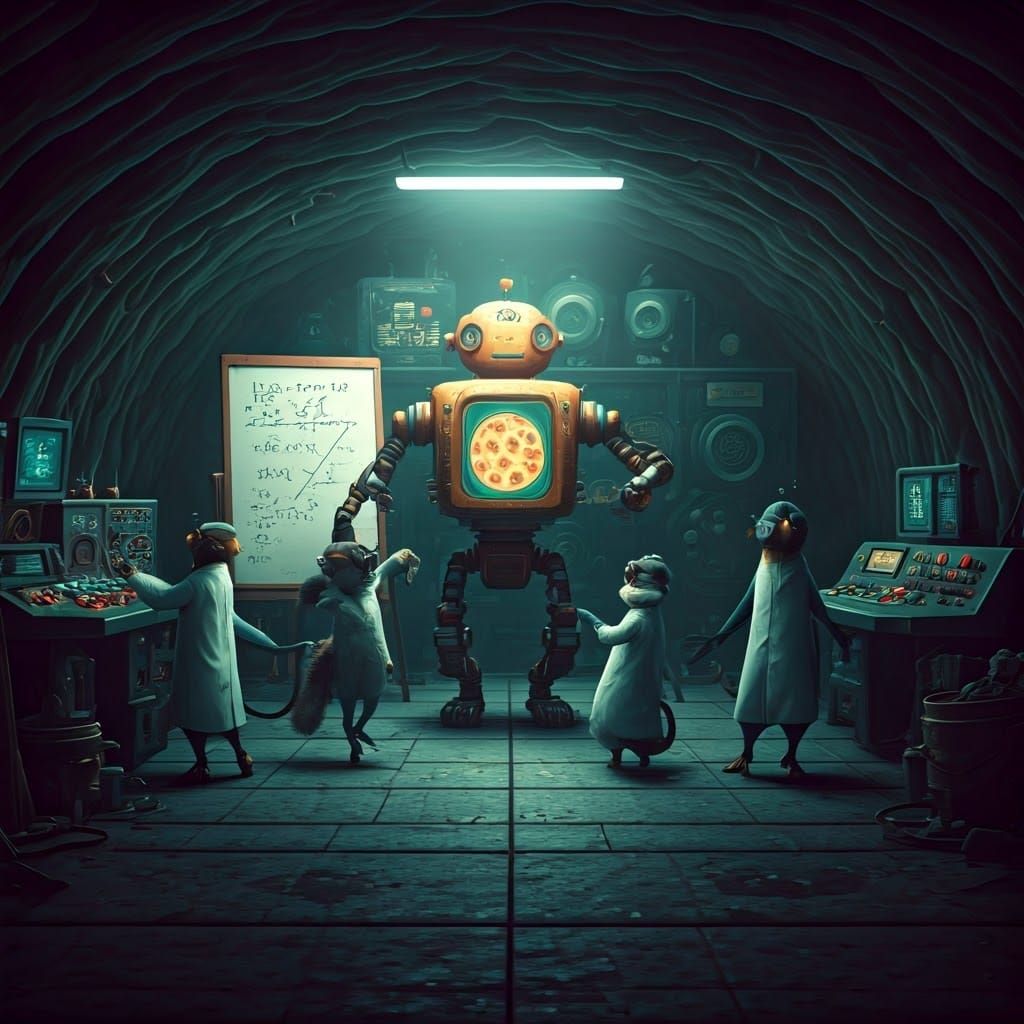 Whimsical Scientists Create Hilarious Robots in a Surreal La...
