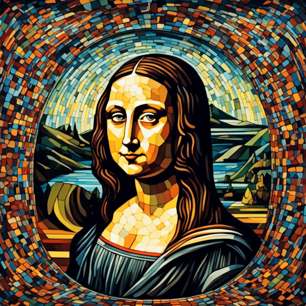 <lora:Vividtoons:1.0>Mona Lisa, surrealism, hallucinations, magical trip, eristic
