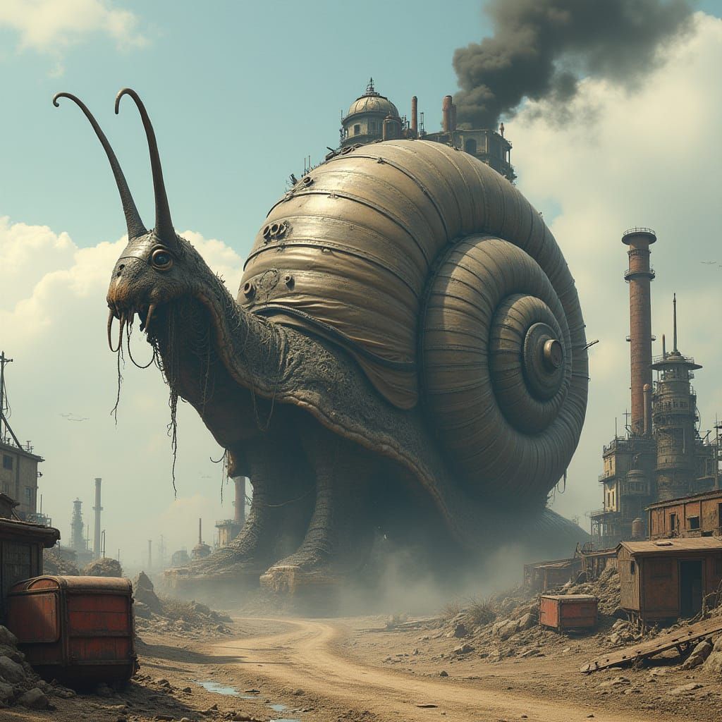 Steampunk Snail  by @Vrok