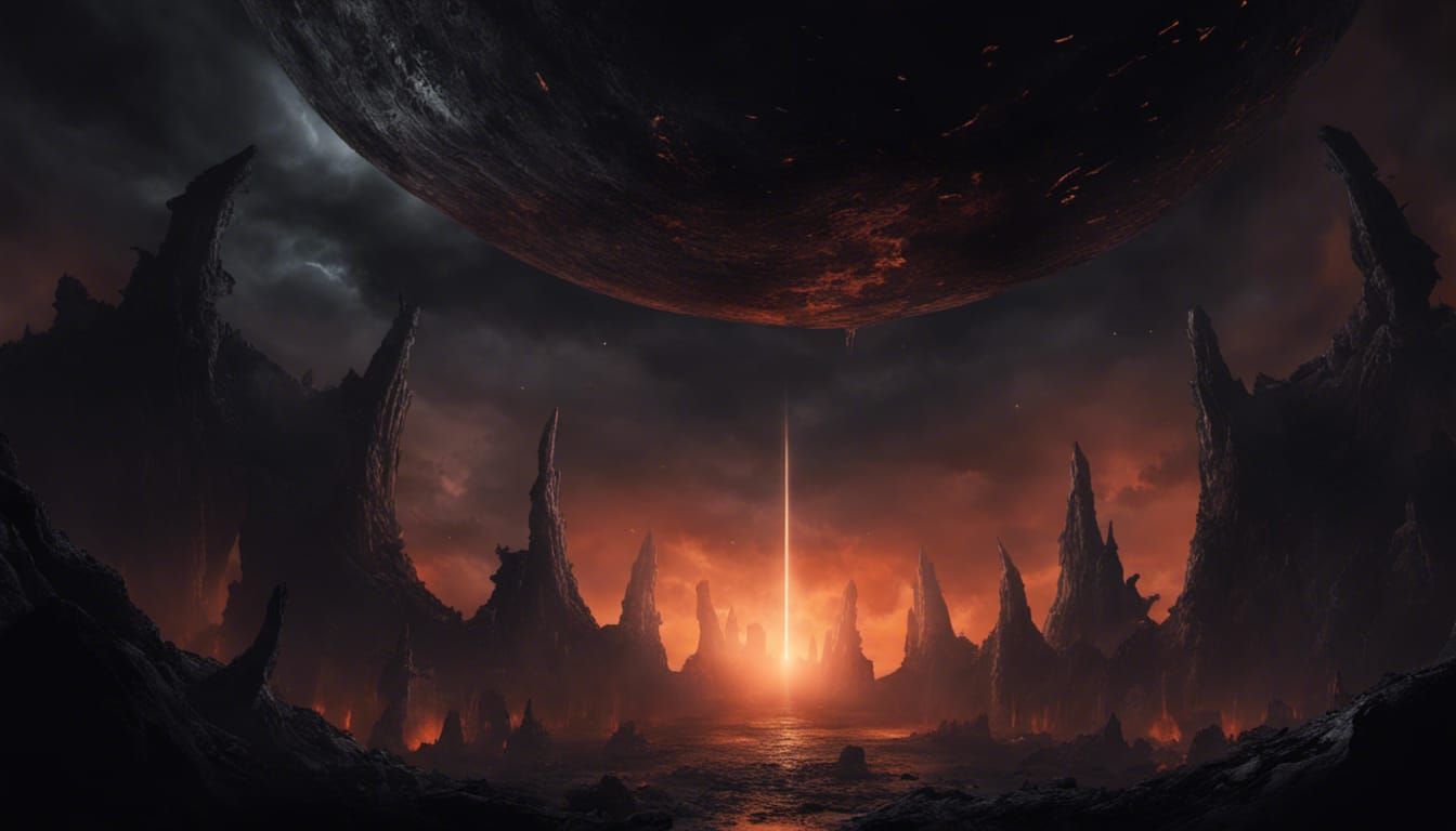 Hope & darkness overlooking the event horizon of a dying bla...