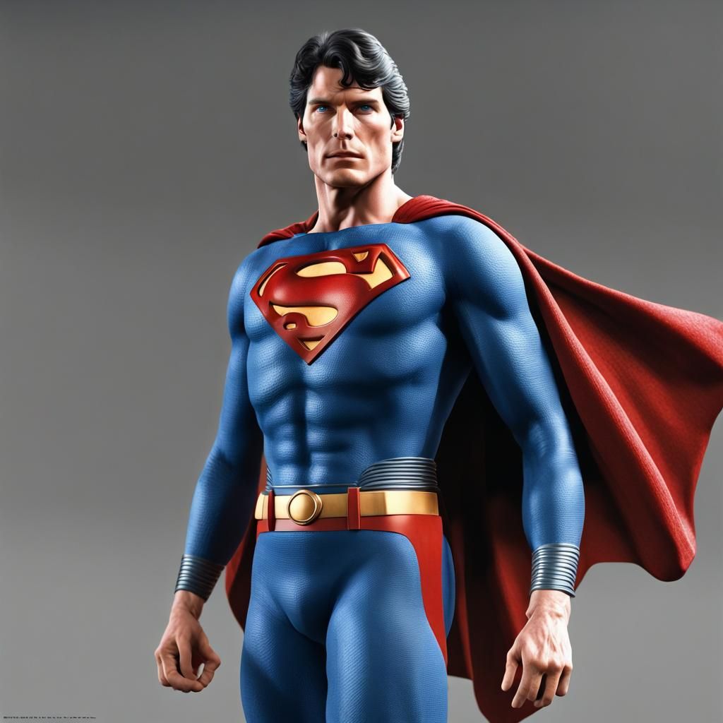 Christopher Reeve as superman. Highly detailed professional photo ...