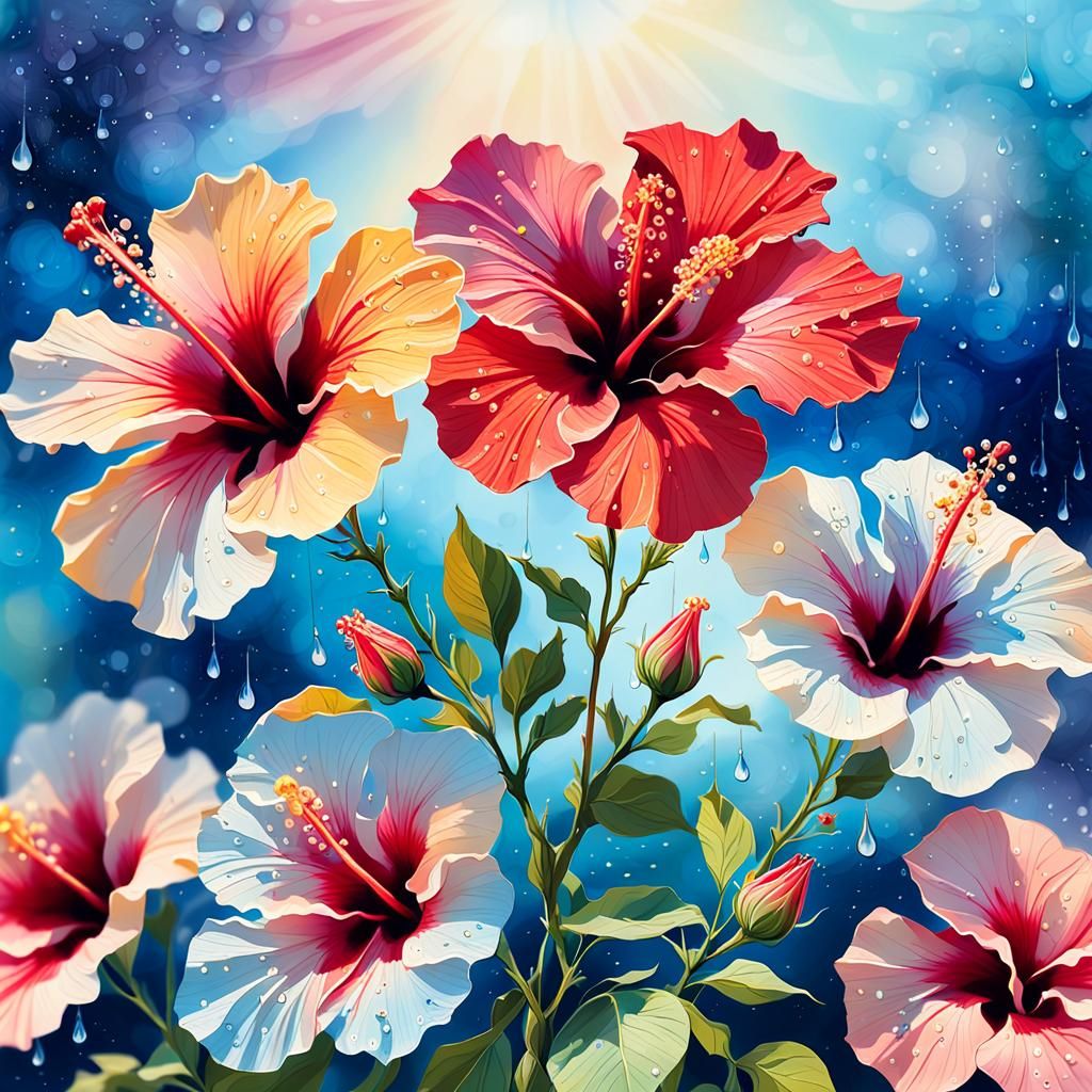 Hibiscus flowers  by @AidaF