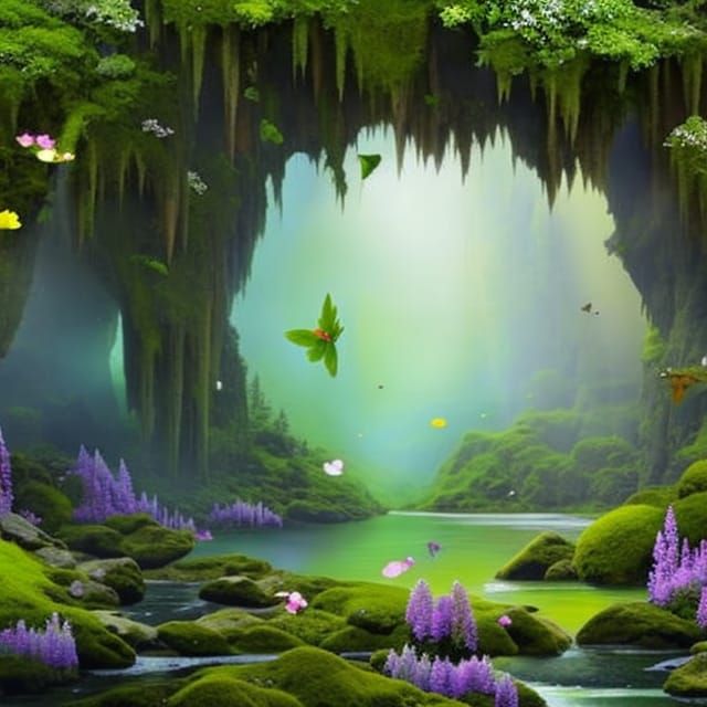 Enchanted forest cave   by @Scuffer