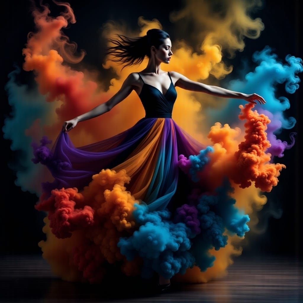 <lora:ColorSmokeFlux:1.0> 