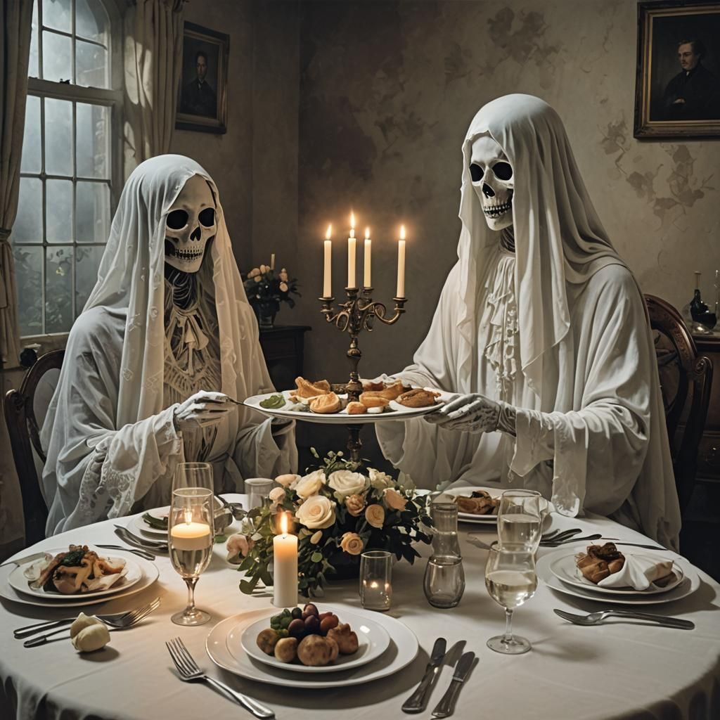 romantic dinner for two, me and the ghost of my lover