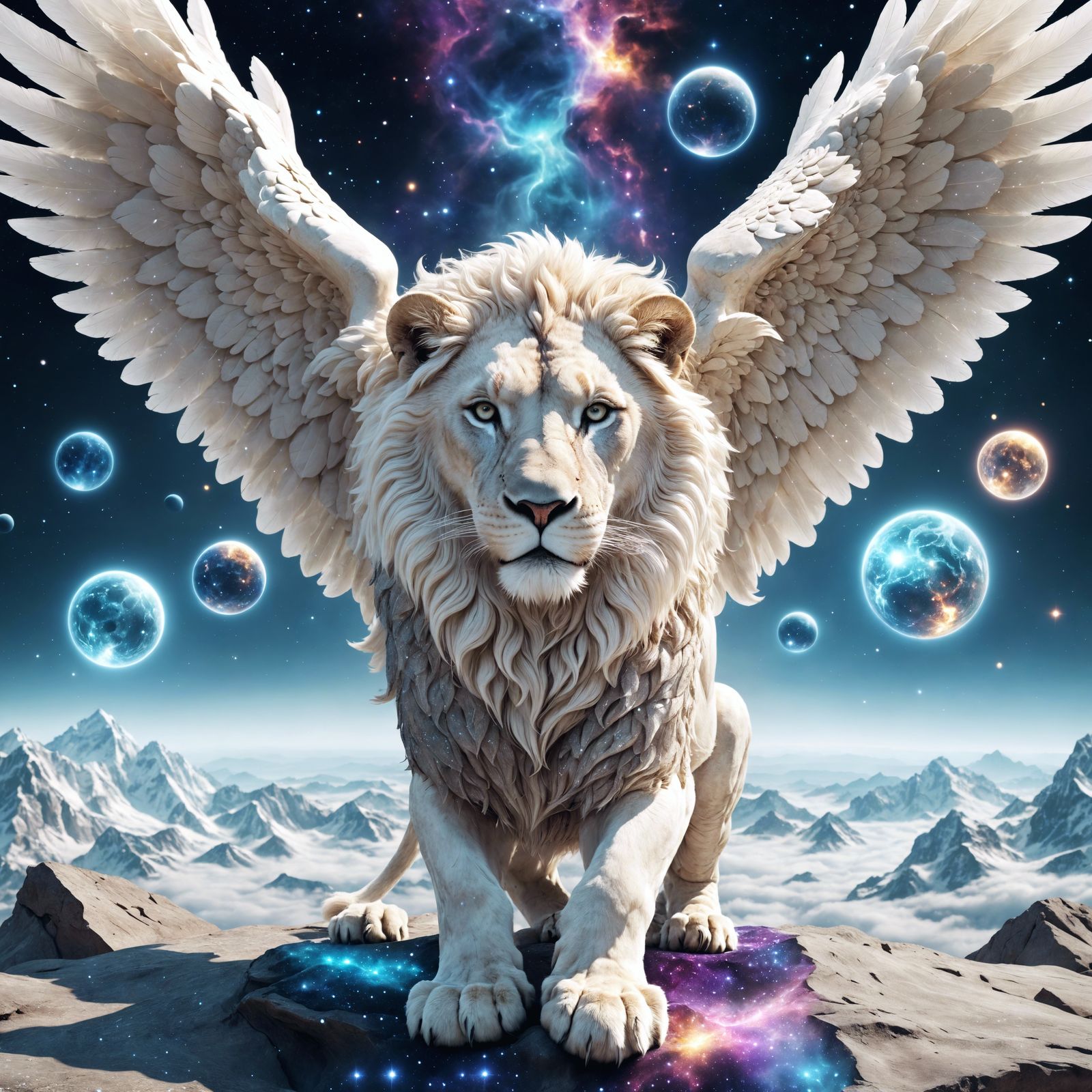 Cosmic Lion - AI Generated Artwork - NightCafe Creator