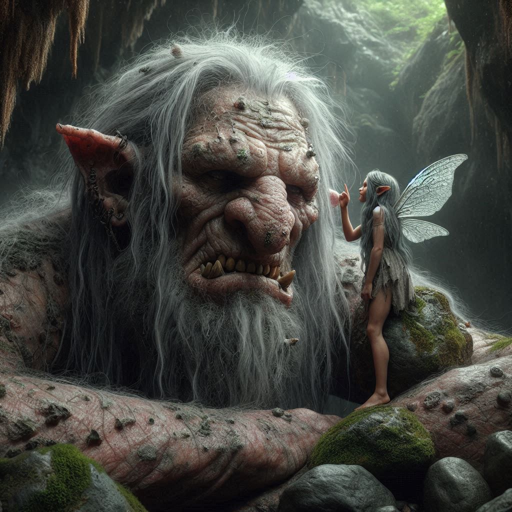 Fairy scolding troll
