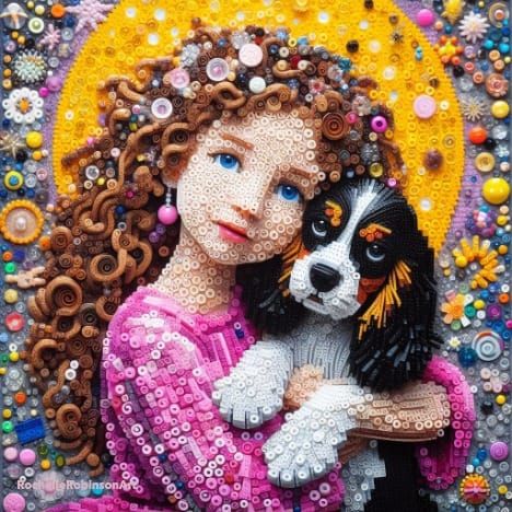 A Girl And Her Puppy