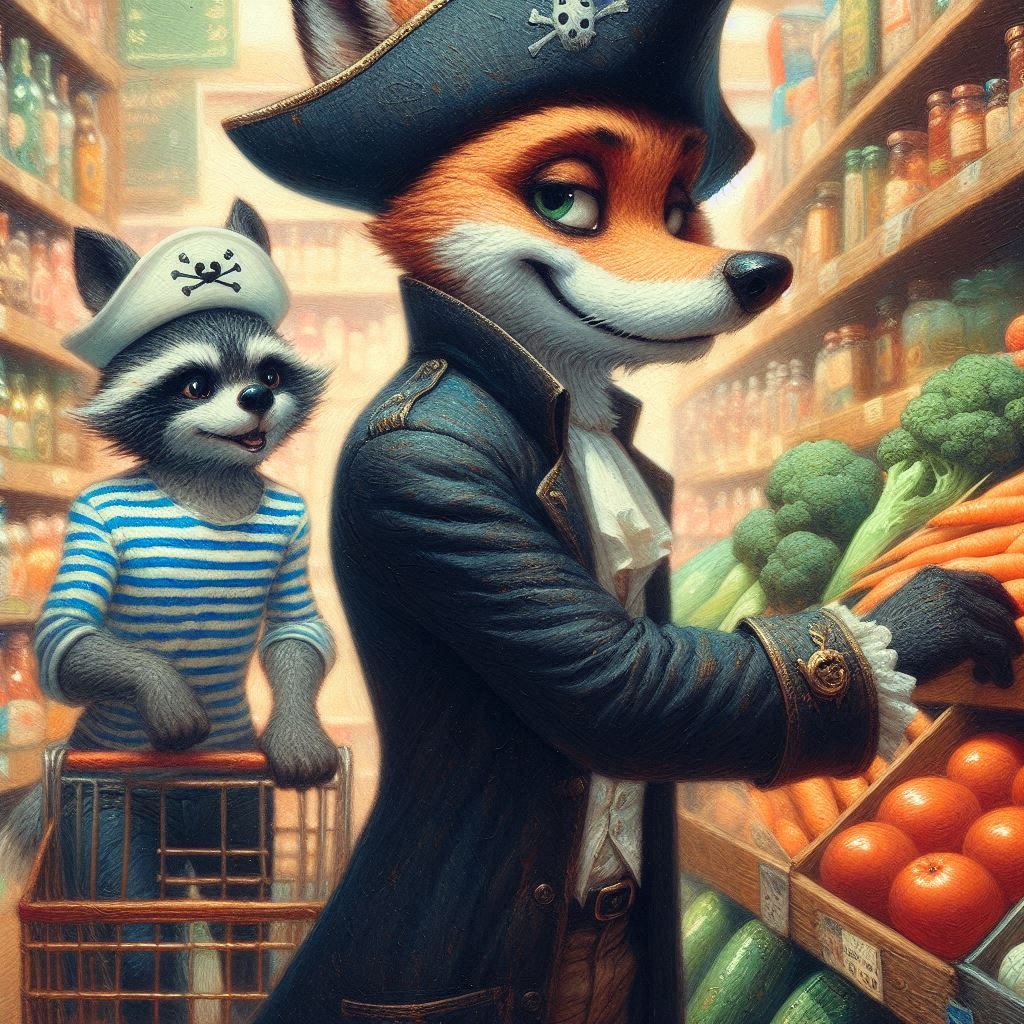 Clever fox pirate