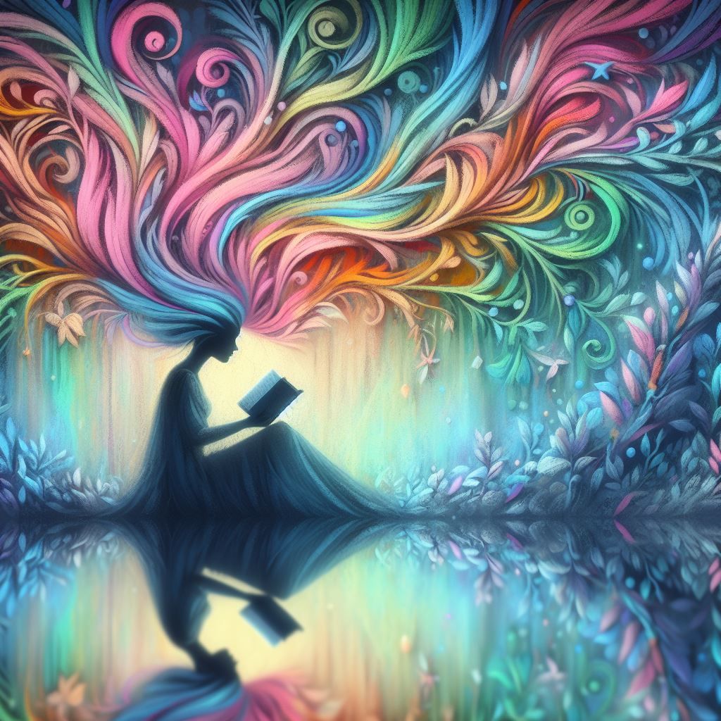 Reading and imagining pastel dreams