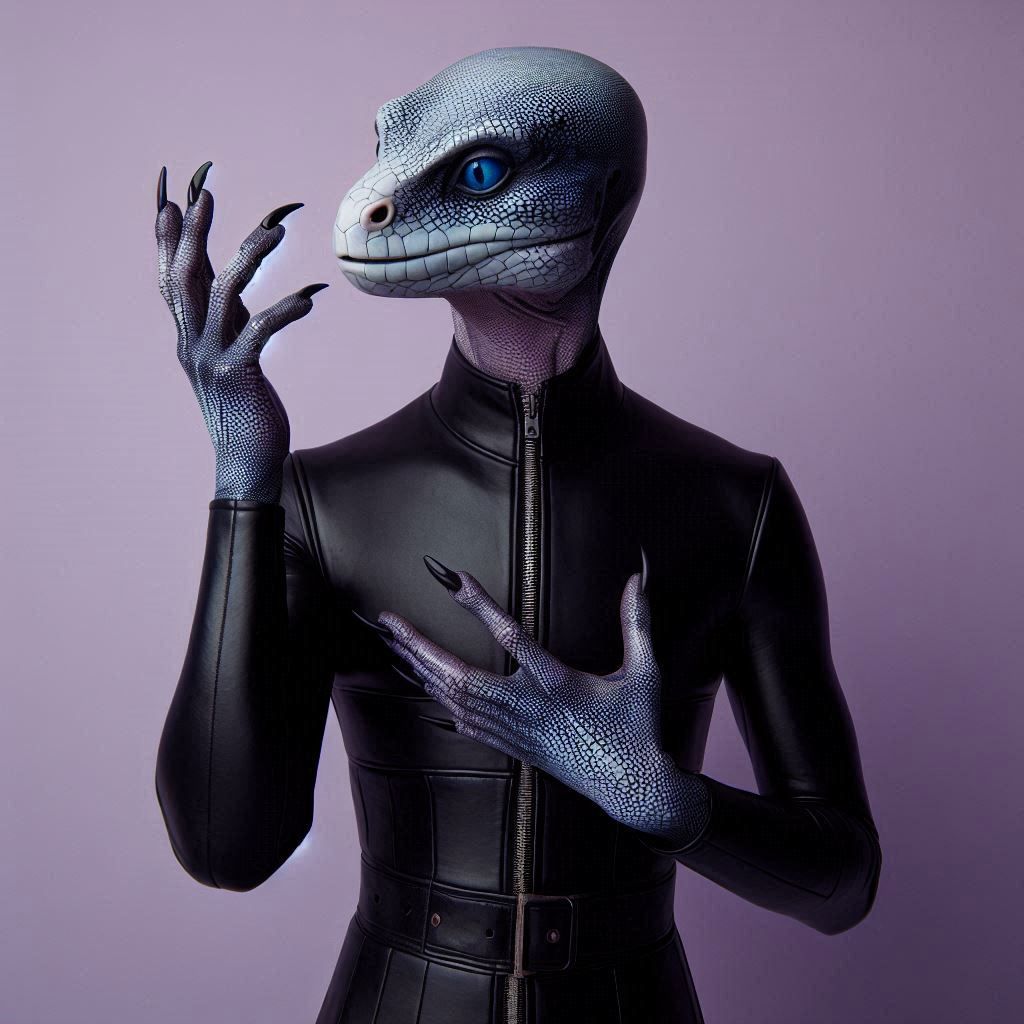 Reptilian Male in Leather