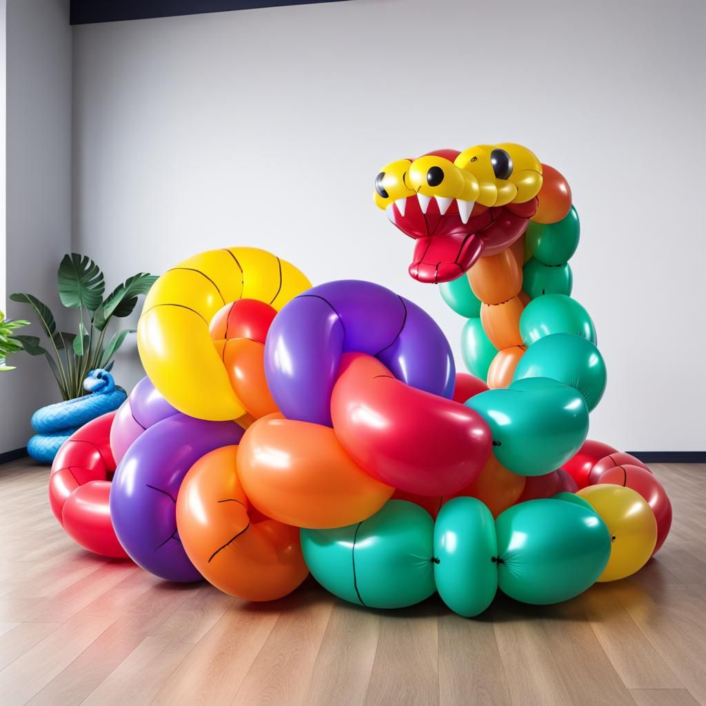 Snakey balloon  by @CatFriend