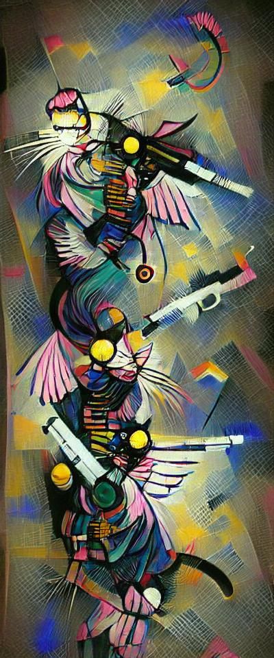 Cat Artwork by Kandinsky