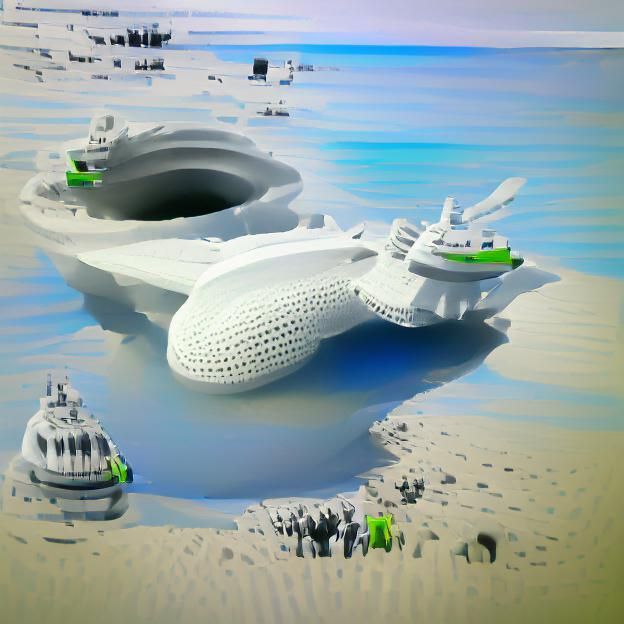 The first alien spaceship landed in the sea