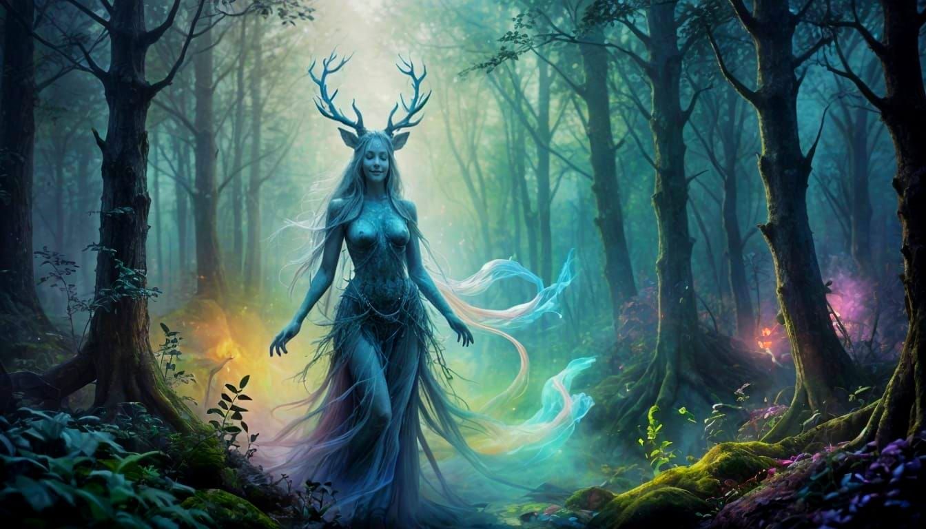 Mystical Ghostly Deer