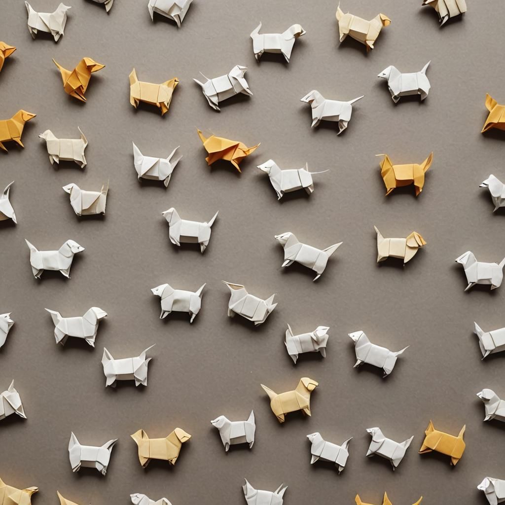 Origami of a dog