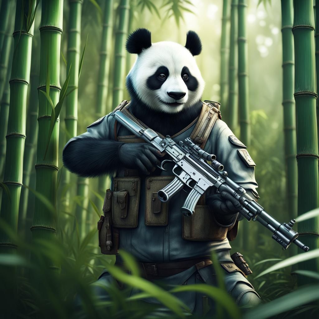 Panda Soldier - AI Generated Artwork - NightCafe Creator