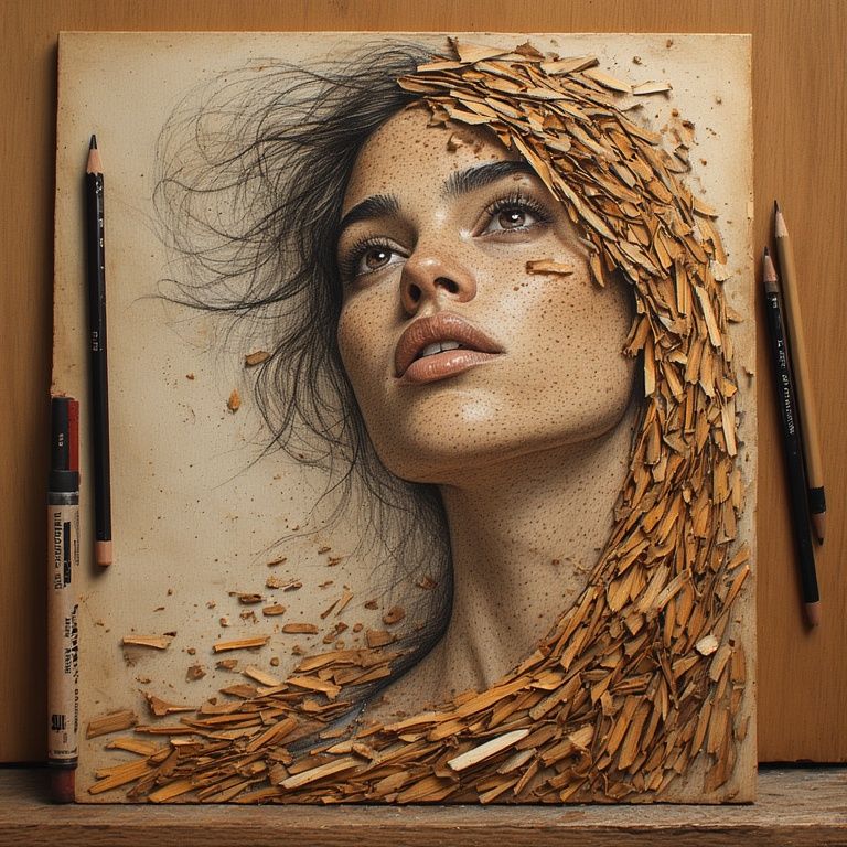 Pencil shavings and graphite