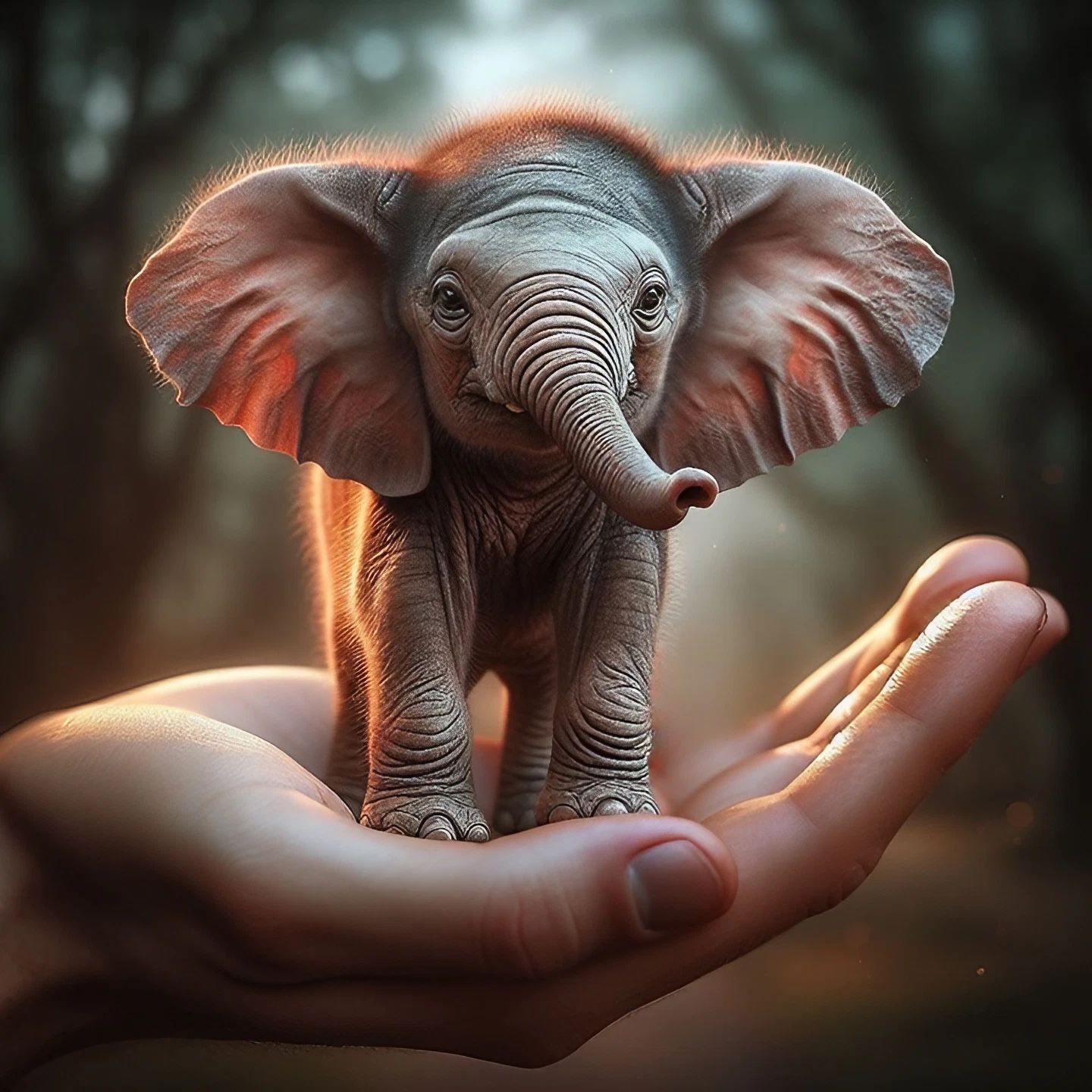 Elephant in the palm of your hand