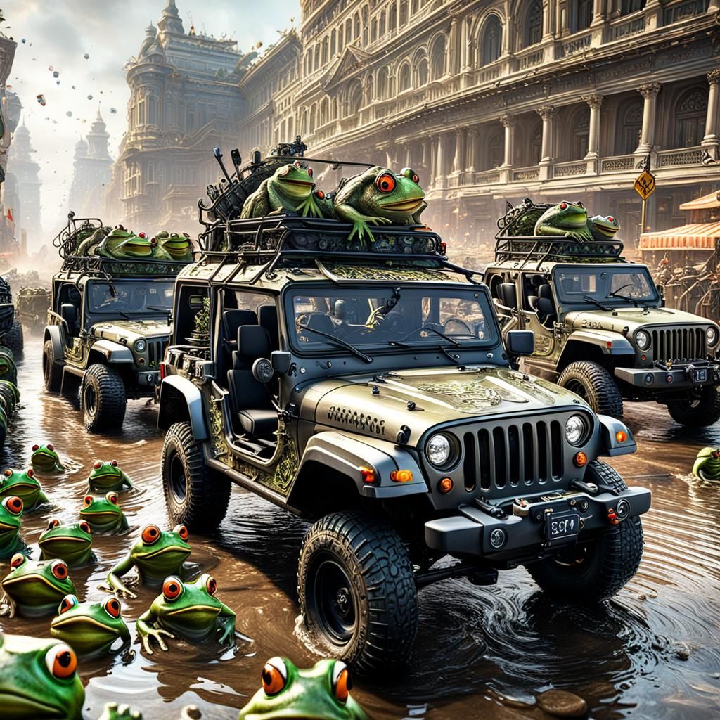 Collective Nouns An Army of Frogs AI Generated Artwork NightCafe