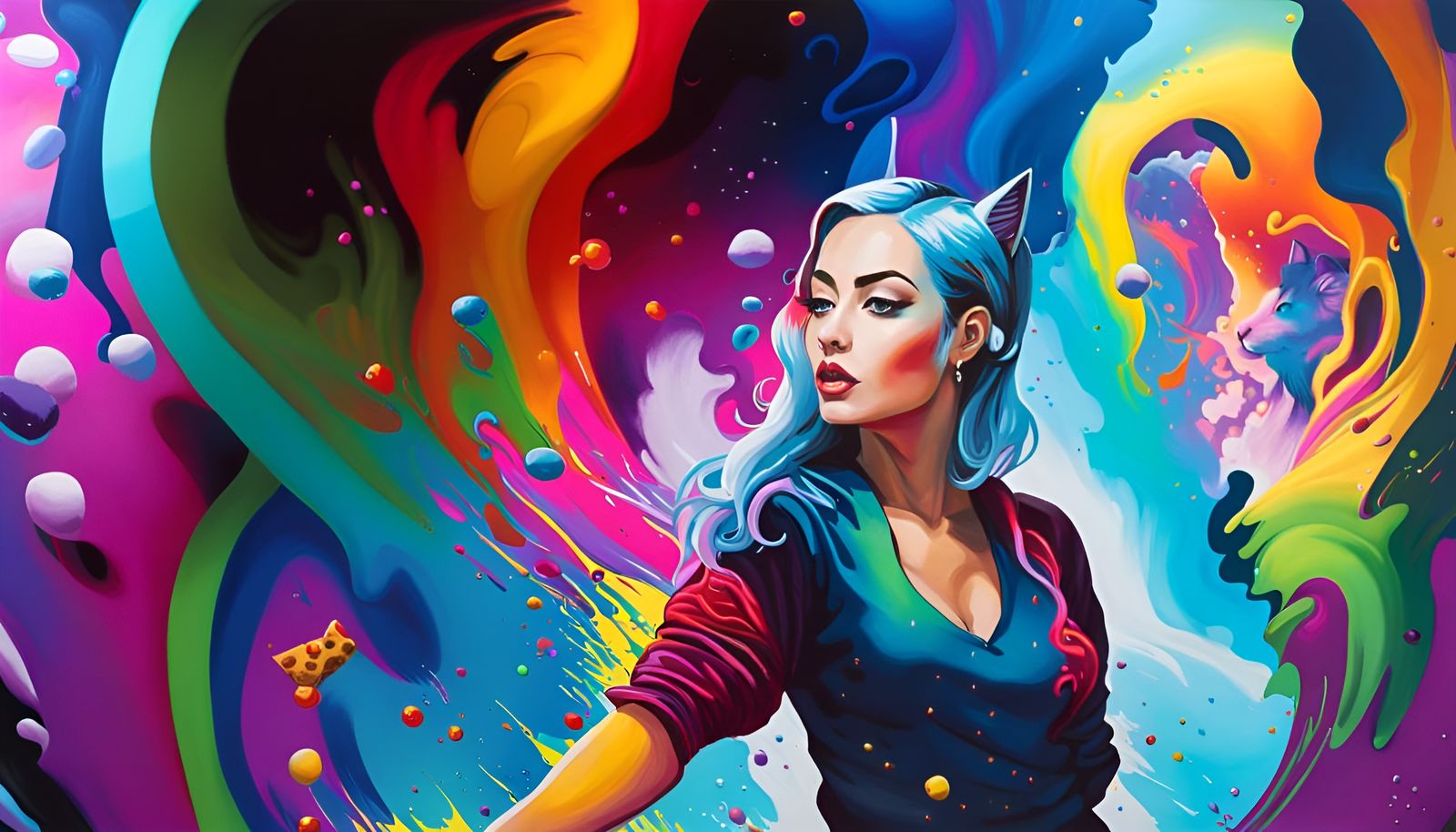 I like my own art because selflove is important { Q } AI