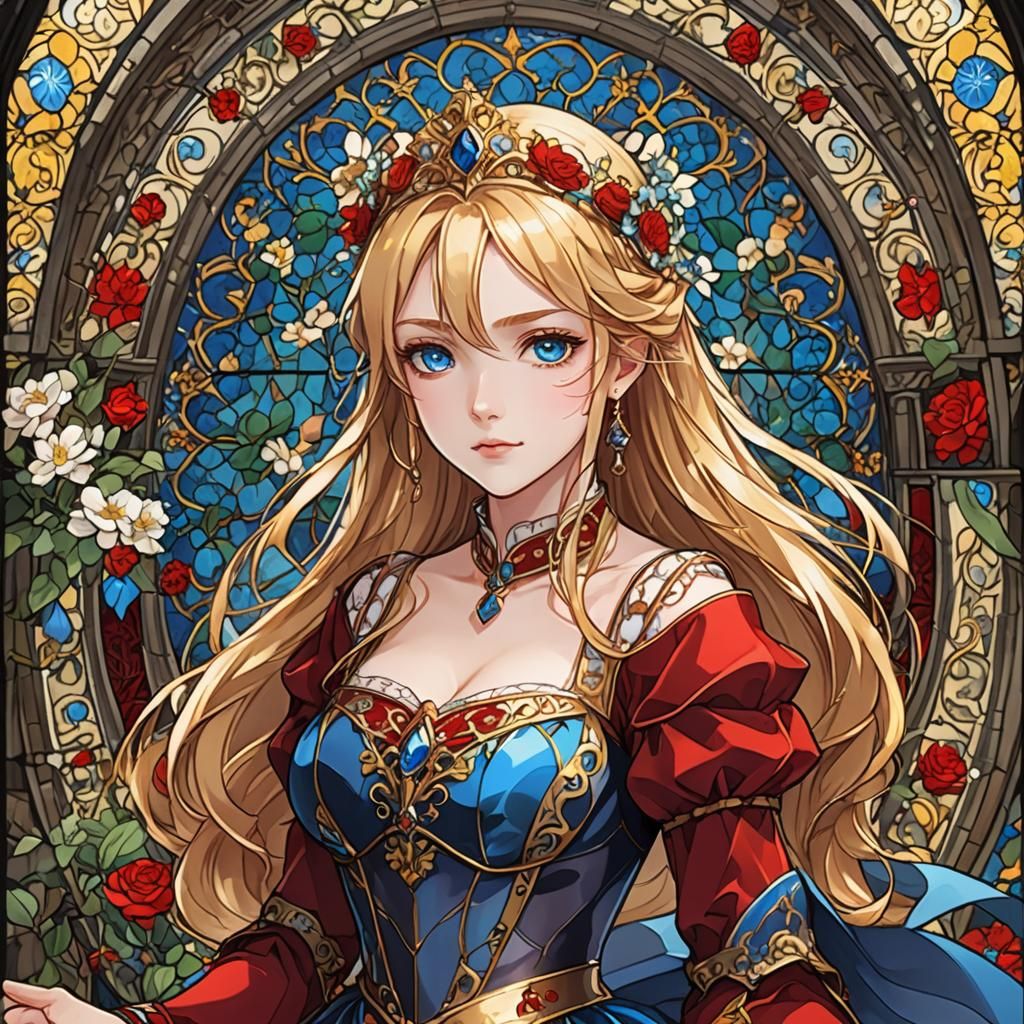 Anime medieval princess.  by @Ruby