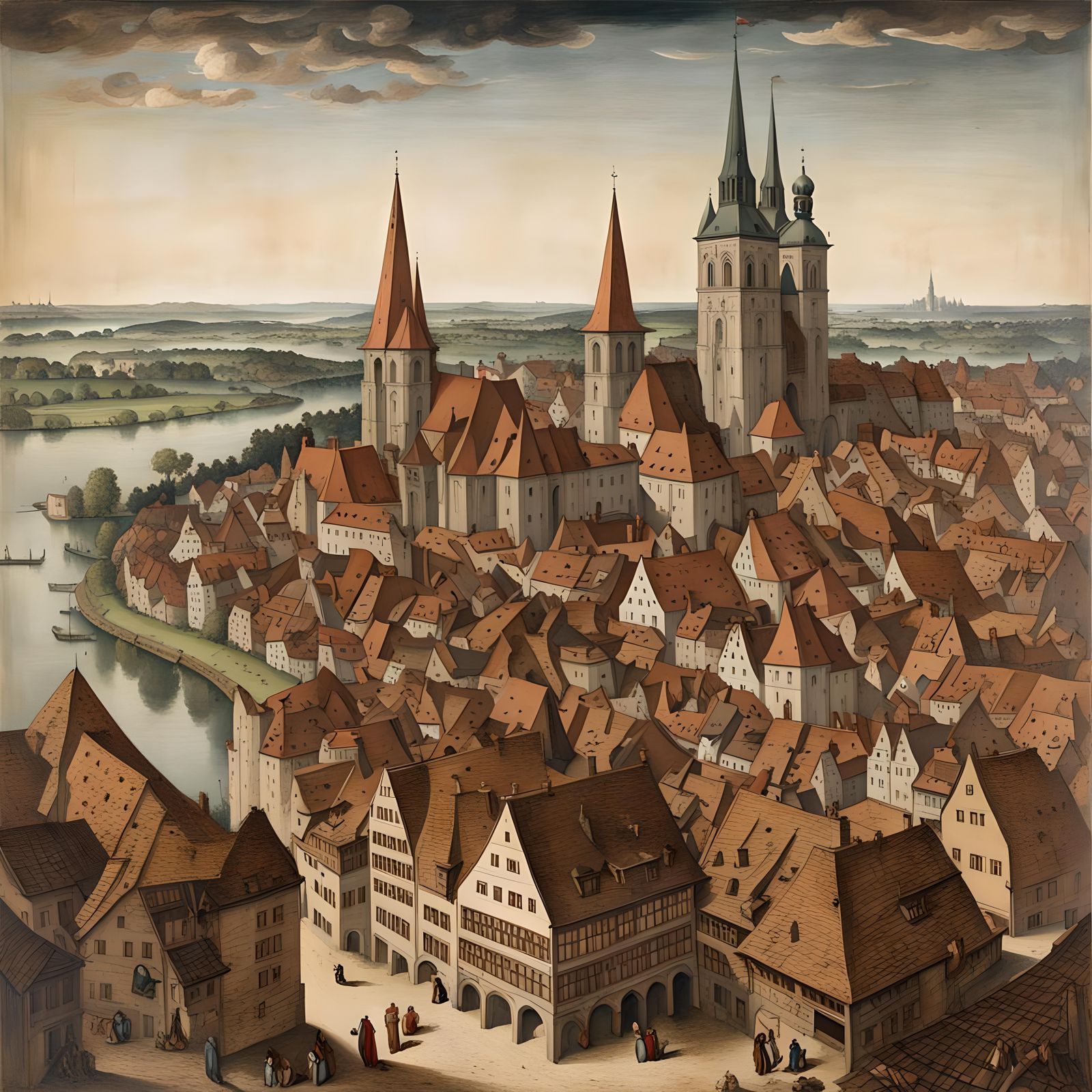 German city Dürer style