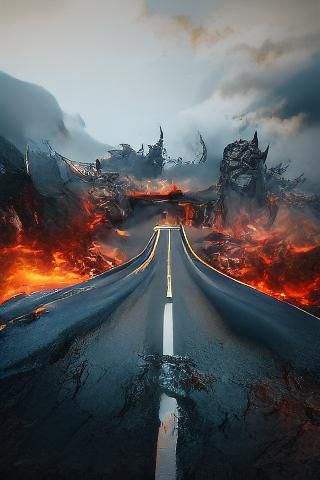 highway to hell - AI Generated Artwork - NightCafe Creator