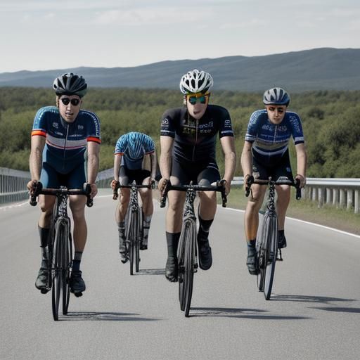 bicycle race on highway 666