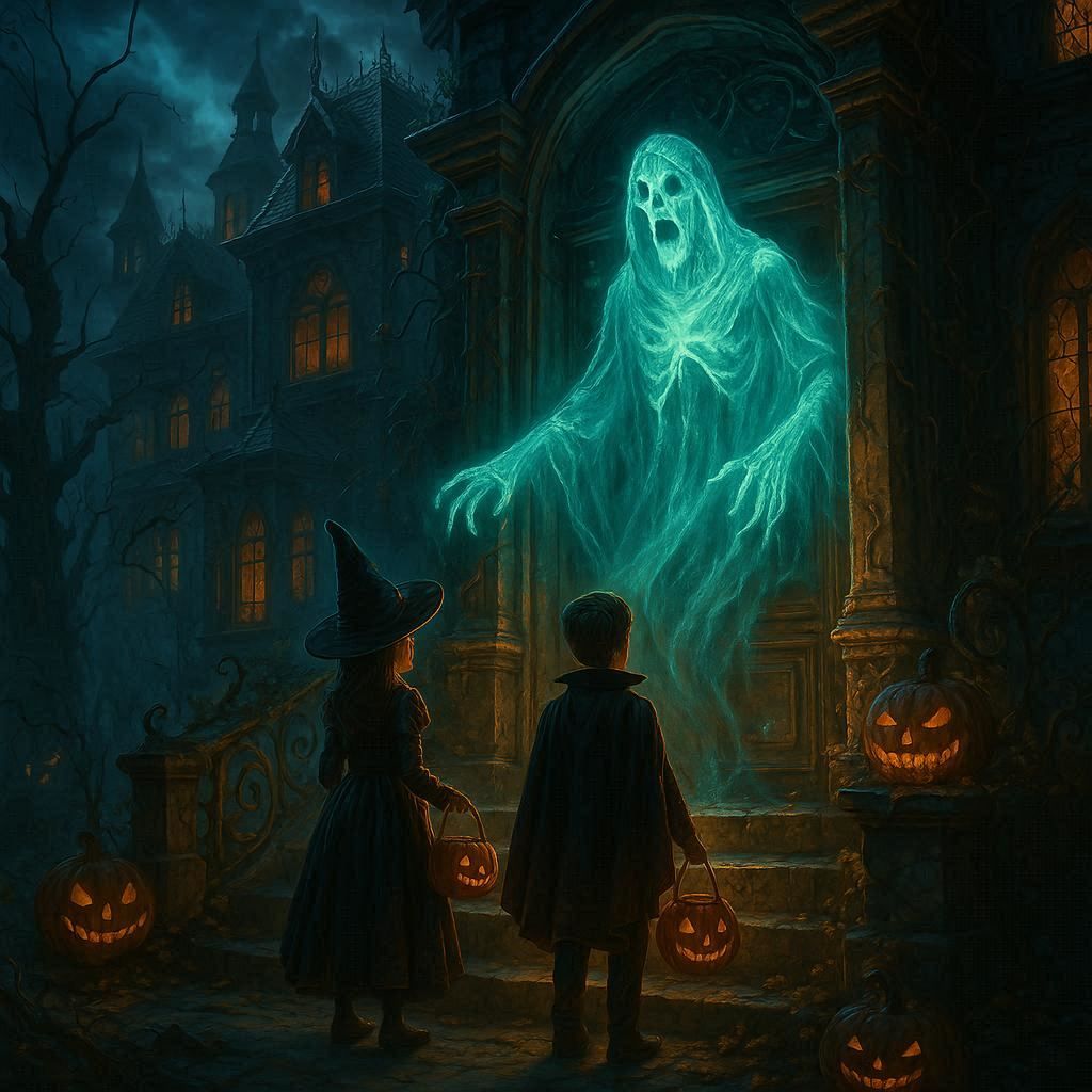 Trick or treat at the haunted house
