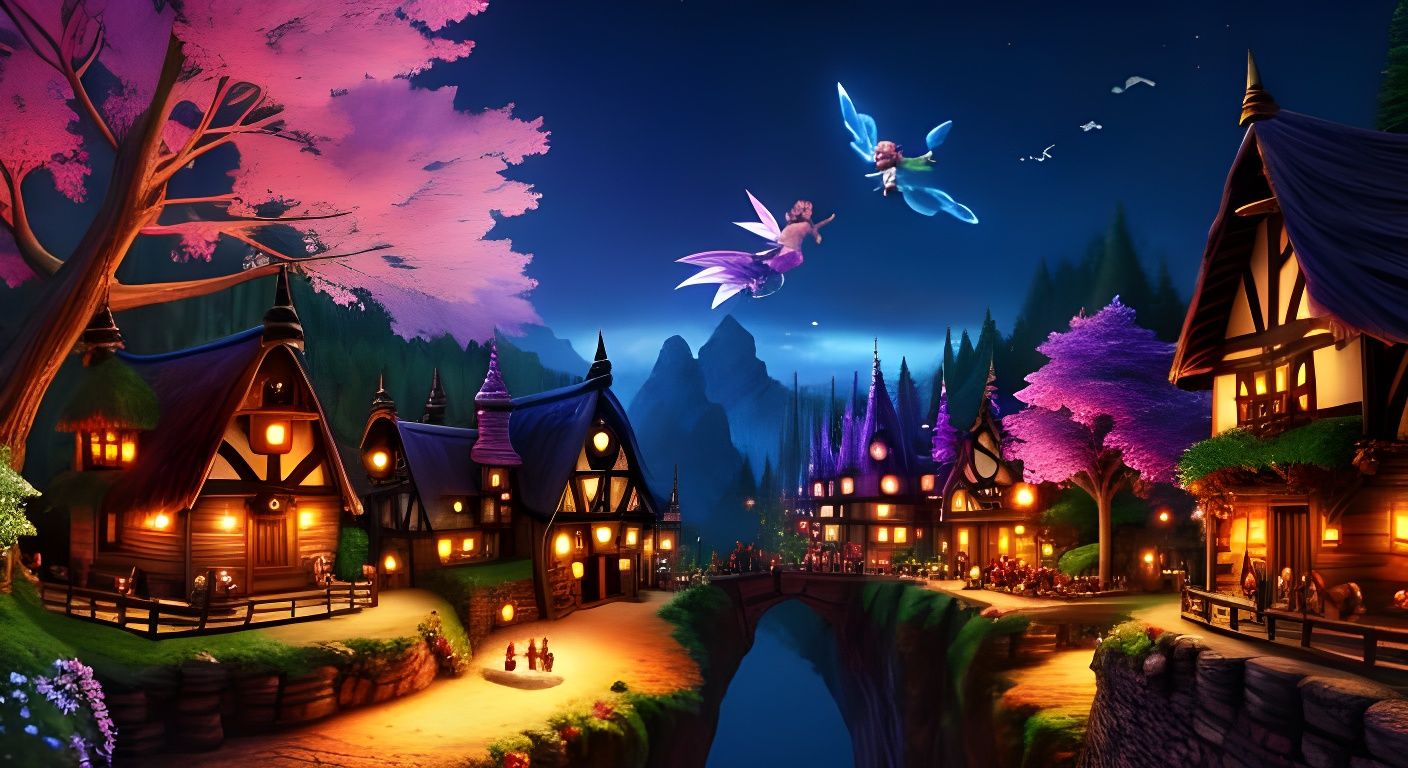 Fantasy Fae Village  by @Thoragh