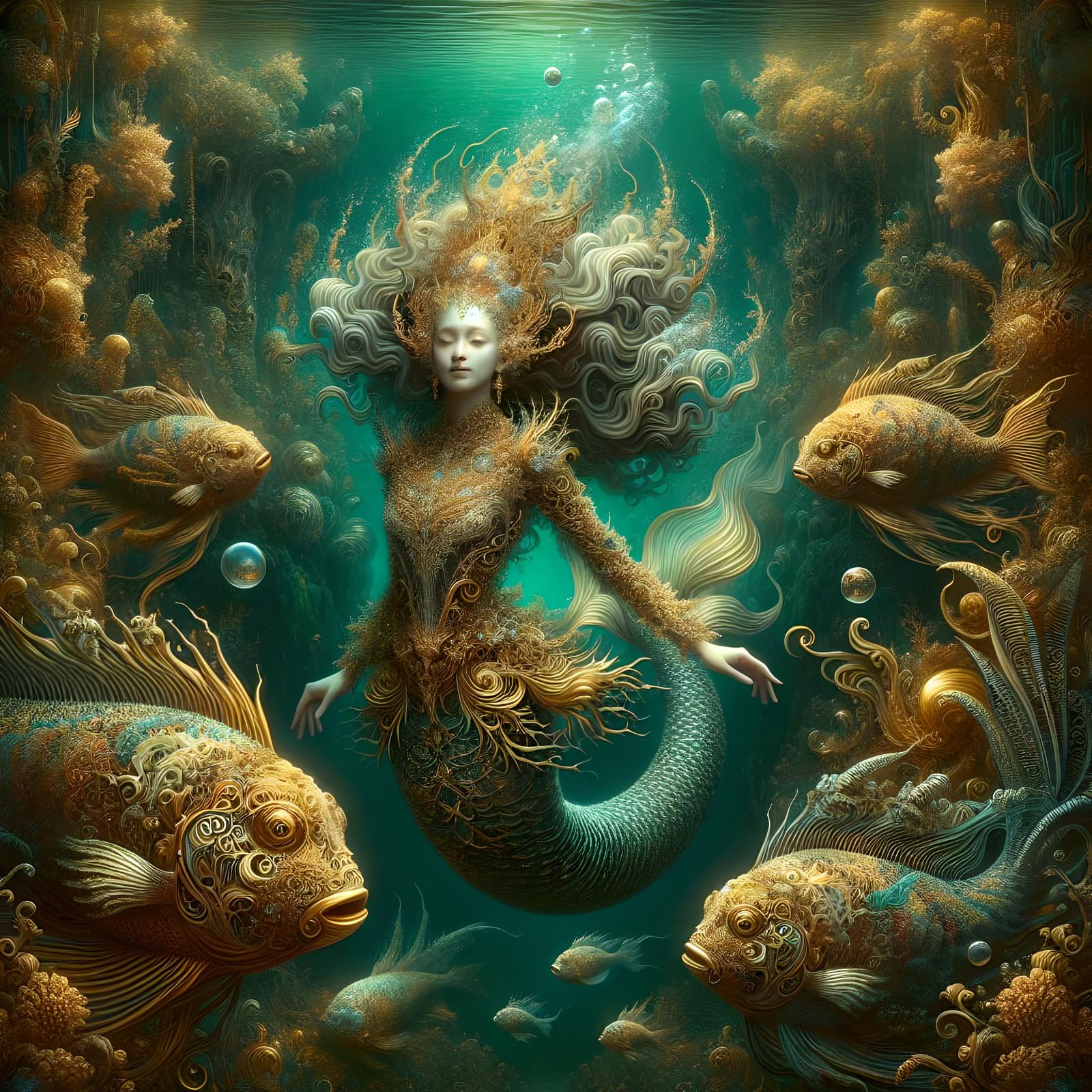 Surreal Mermaid - AI Generated Artwork - NightCafe Creator