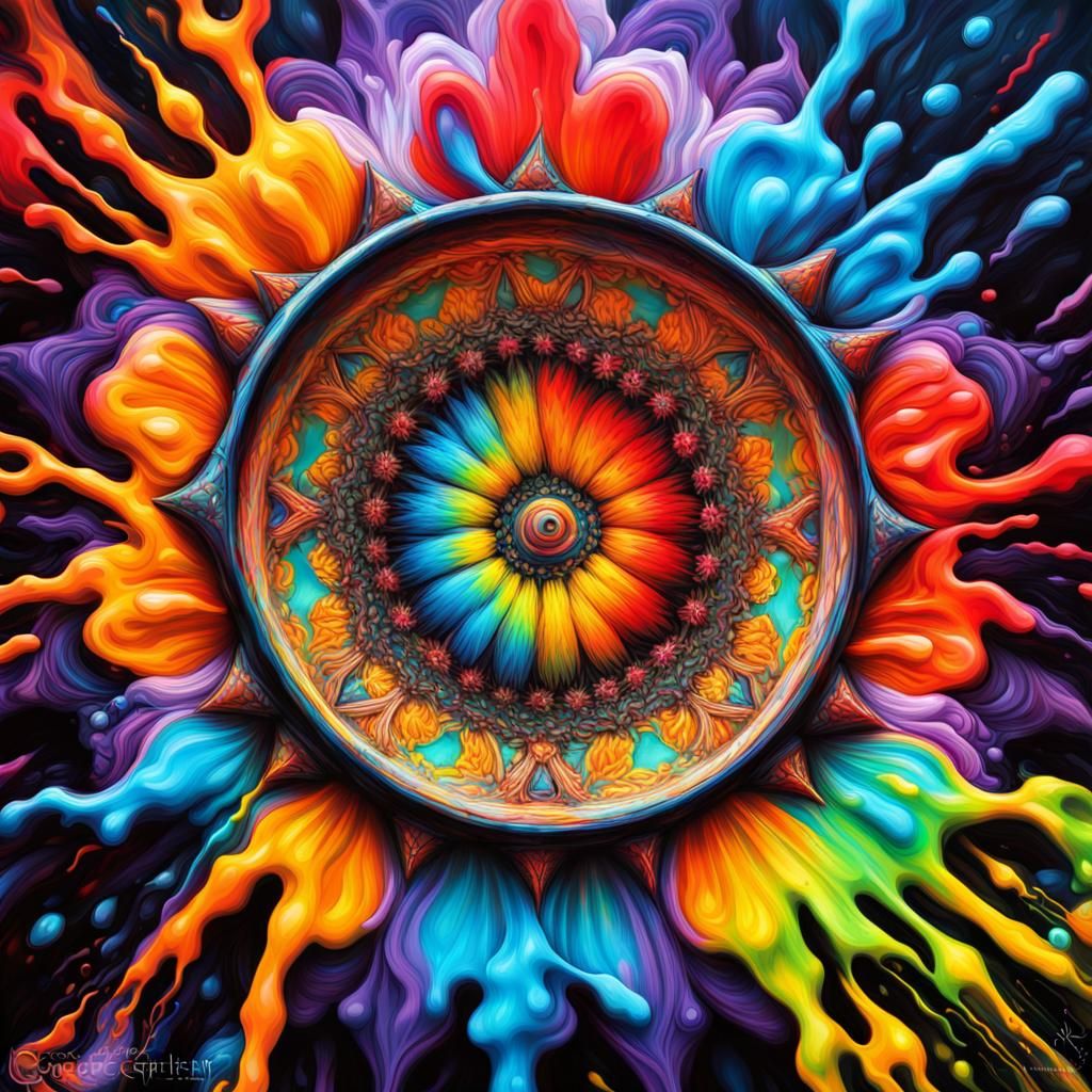 Kaleidoscope, Vibrant Colors,  intricate details, HDR, beaut...