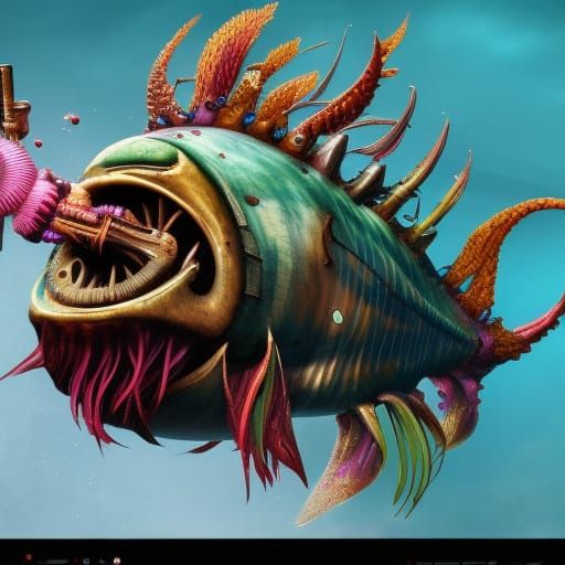 Steampunk Angler Fish Evolved