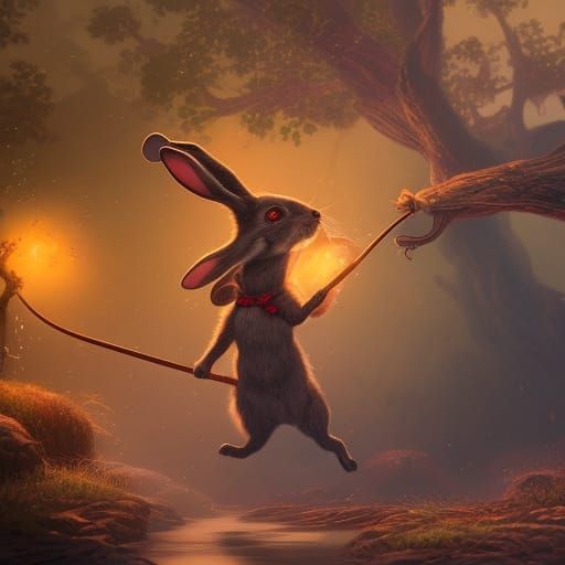 demented rabbit - AI Generated Artwork - NightCafe Creator