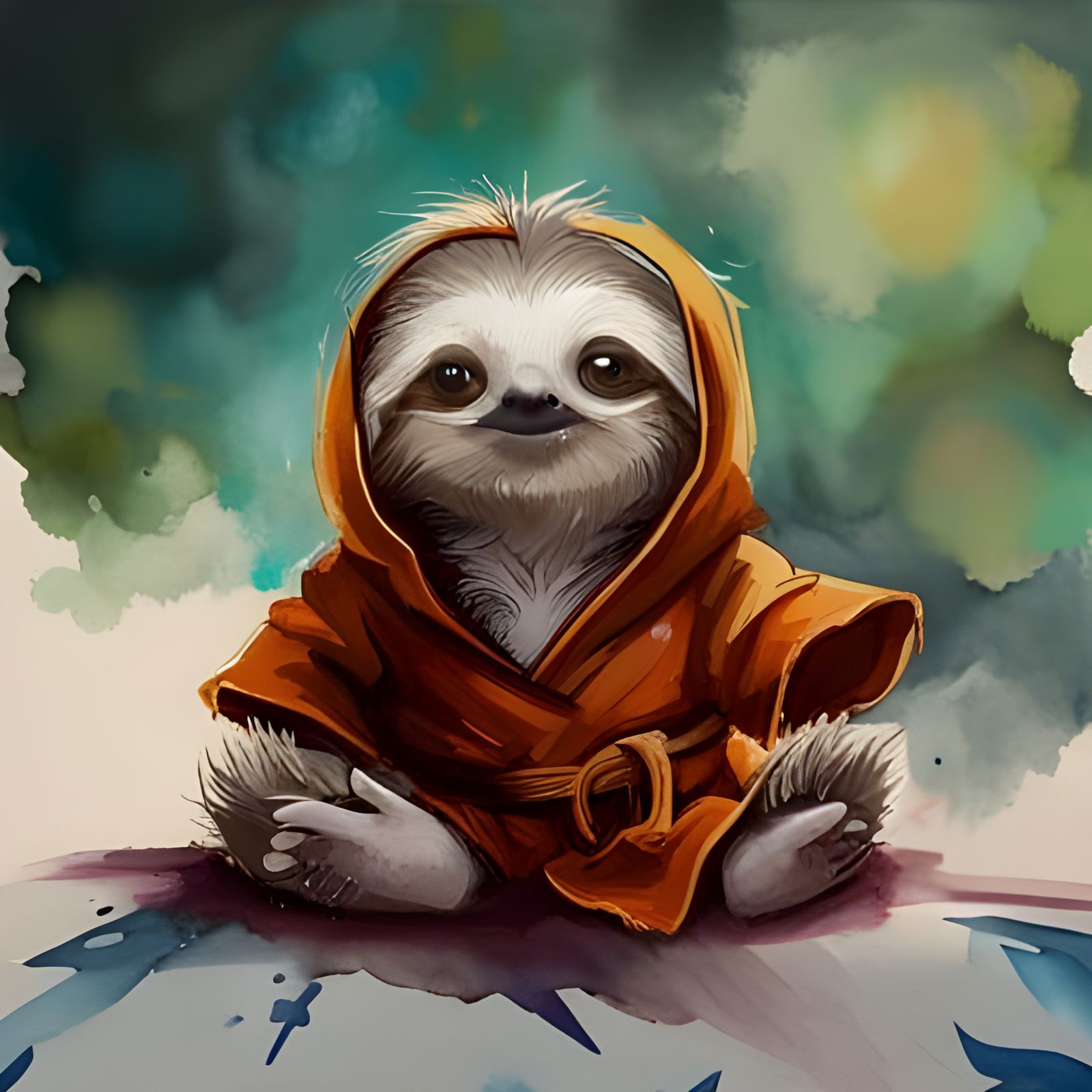 Baby Sloth Warrior  by @Creative Digital Artist