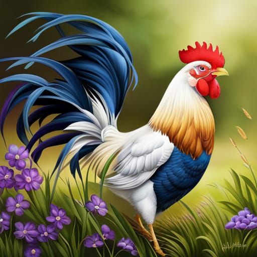 Beautiful Rooster - AI Generated Artwork - NightCafe Creator