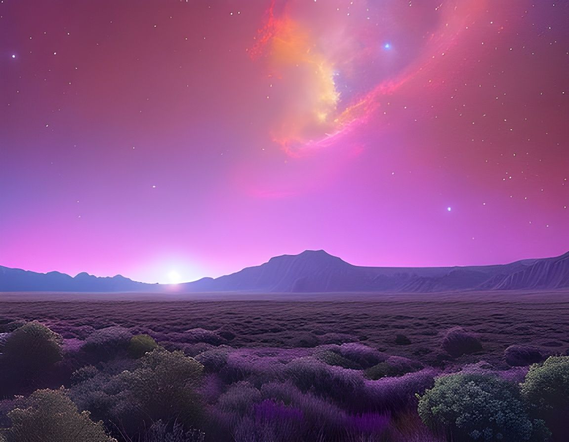 Nebula at Dusk AI Generated Artwork NightCafe Creator