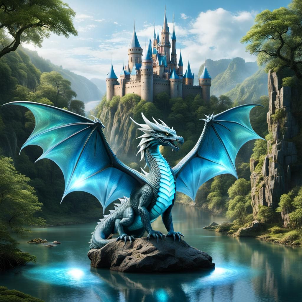 A holographic dragon 1 - AI Generated Artwork - NightCafe Creator