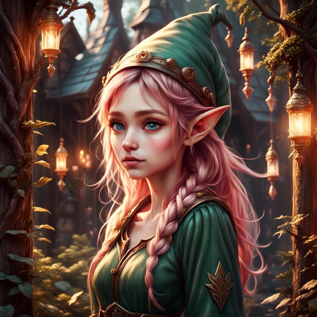 A cute elf girl - AI Generated Artwork - NightCafe Creator