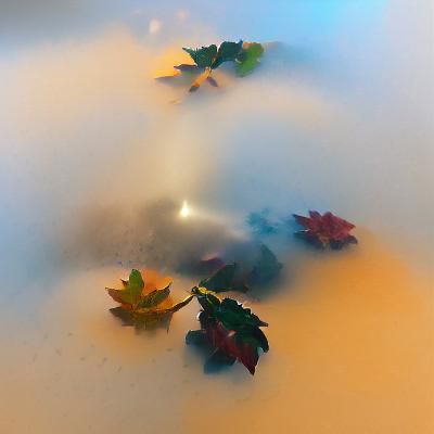 Water evaporating over fog autumn vibes