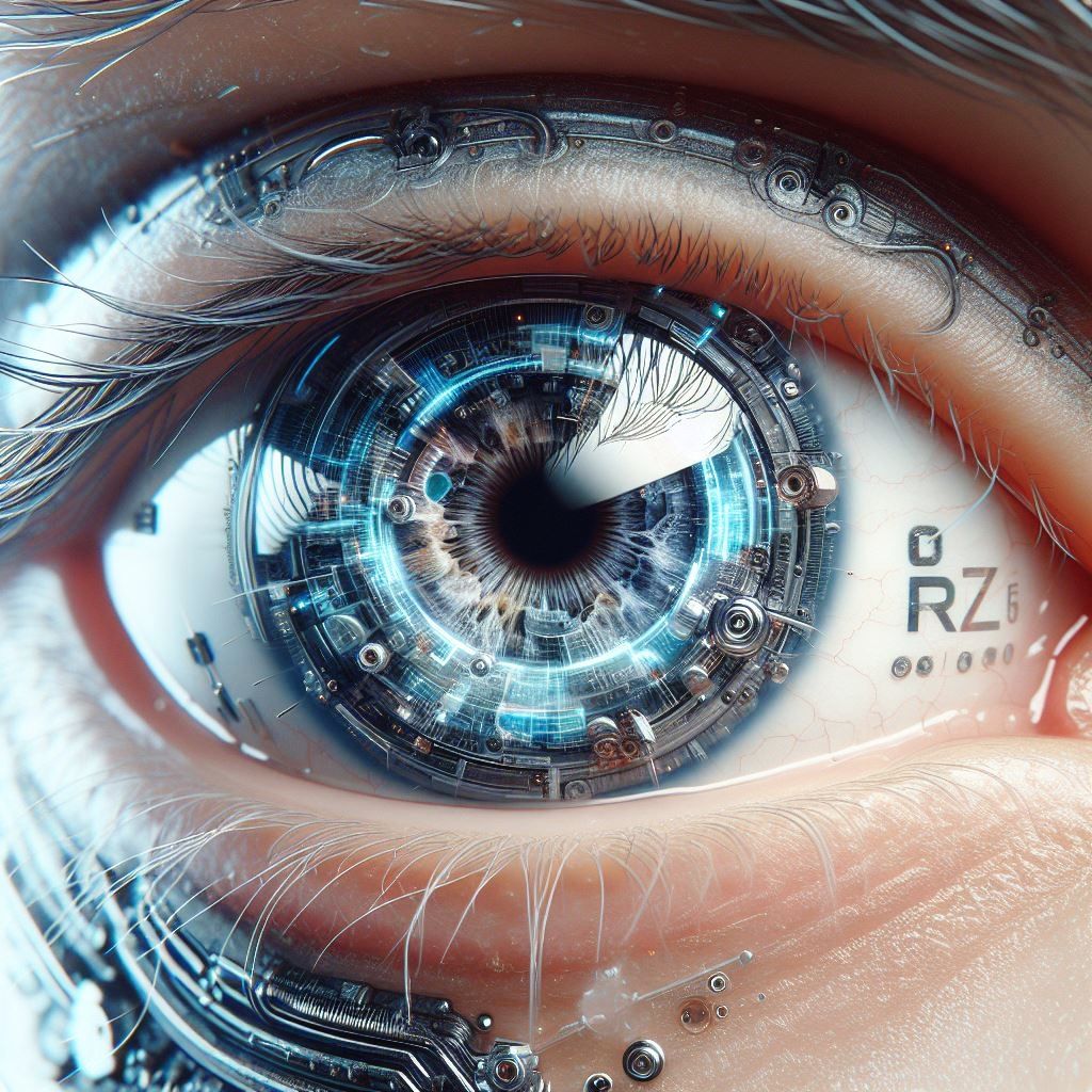 Artificially enhanced eye