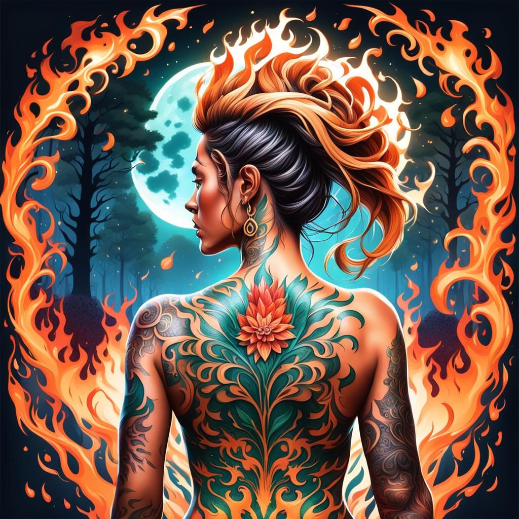 Tattoo flames  by @Mini