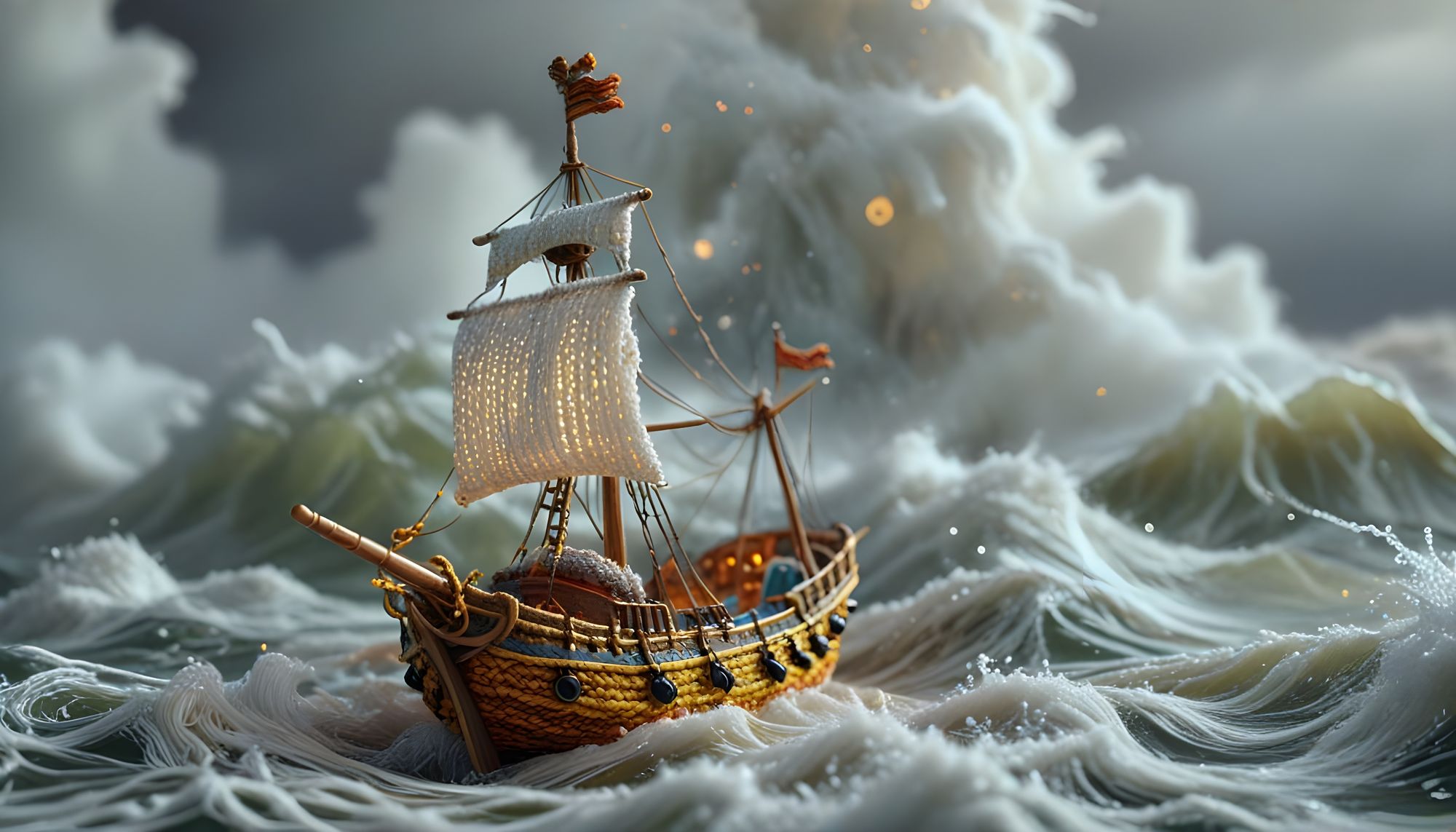 sailing a woolen strom