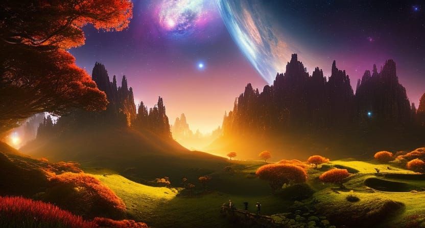 Colorful, Fantasy Forest on Alien World.  by @SelmaTeacher7 