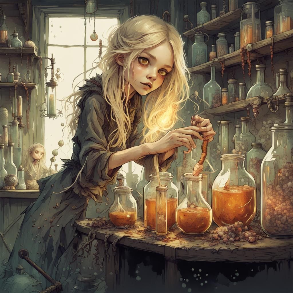 Blonde as a witch