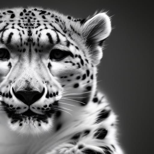 Souless Snow Leopard - AI Generated Artwork - NightCafe Creator