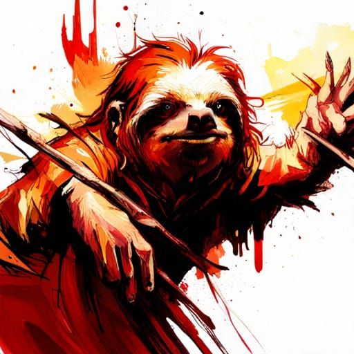 flaming sloth. SLOTH! sloth Portrait. Alex maleev: Ashley Wood: Carne ...